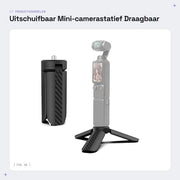 Stativo per camera desktop da tavolo con caricamento massimo 2 kg - struttura antiscivolo - alta regolabile 8-11,5 cm
