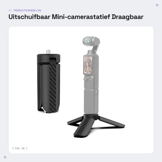 Stativo per camera desktop da tavolo con caricamento massimo 2 kg - struttura antiscivolo - alta regolabile 8-11,5 cm