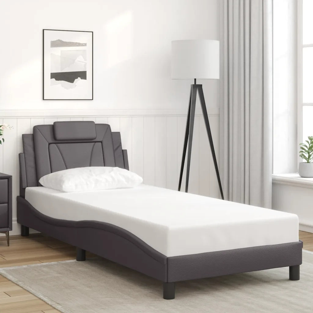 Giroletto Viana senza Materasso Crema 80x200 cm in Similpelle