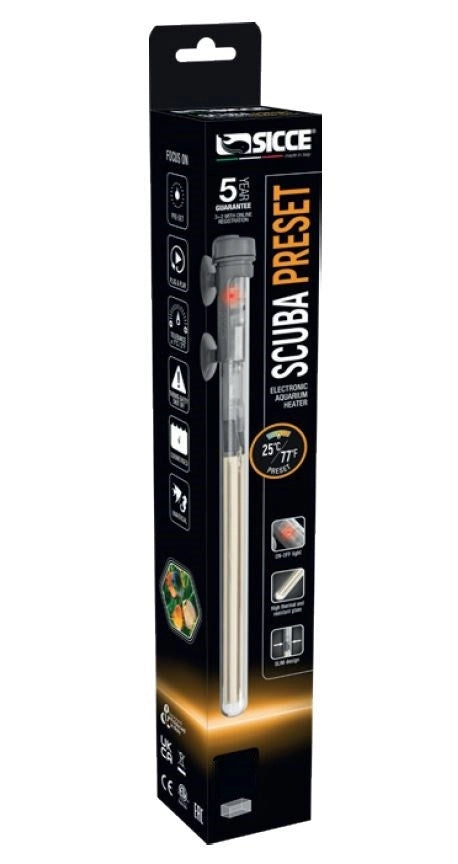 Sicce Scuba Preset 150w - riscaldatore pre-impostato a 25°C