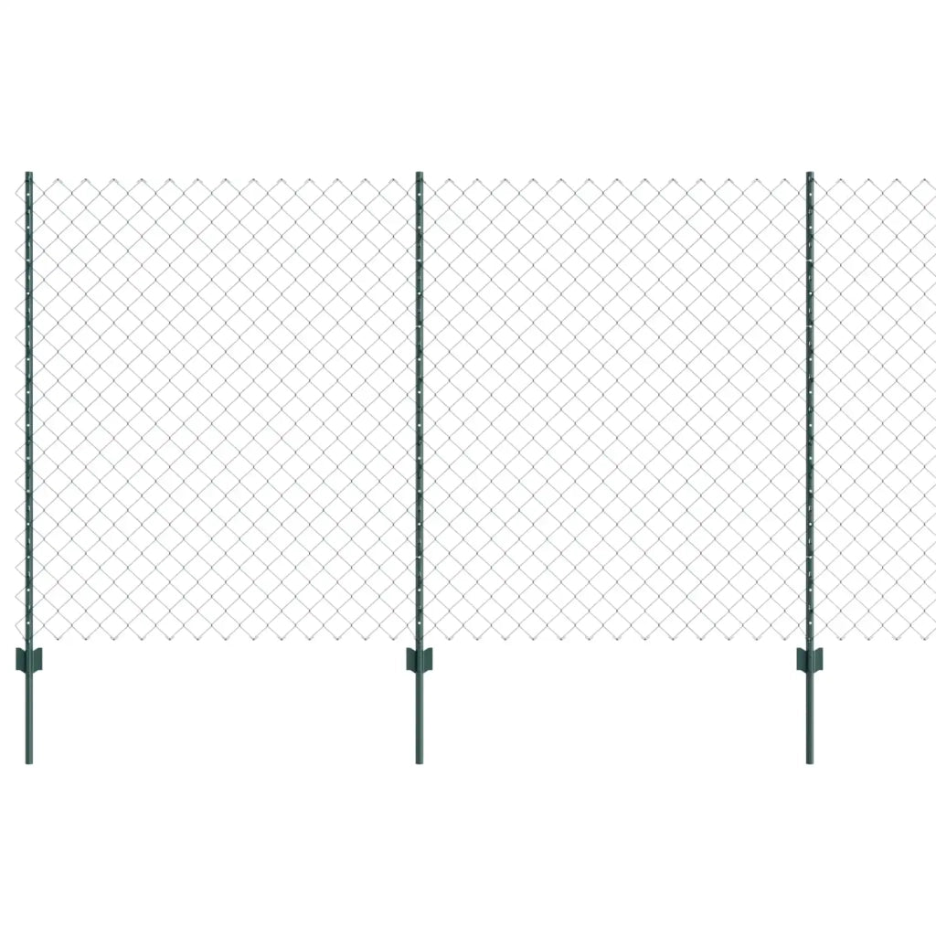 Recinzione a maglie con palo 25 x 1,4 m Verde Rete 3336254