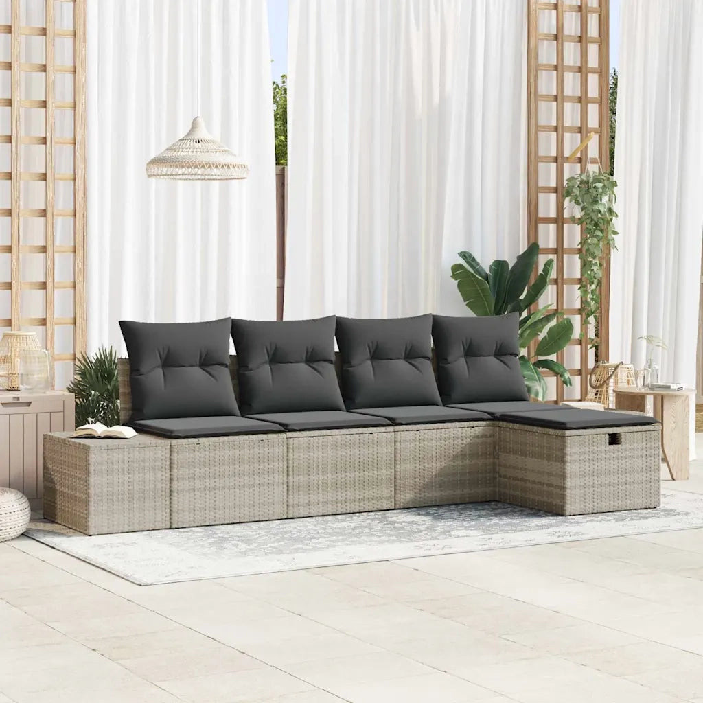 Set di divani con cuscino 6 pcs polyrattan