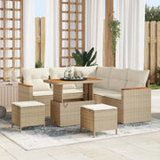 Set Divano da Giardino 8 pcs Beige polyrattan 3362916