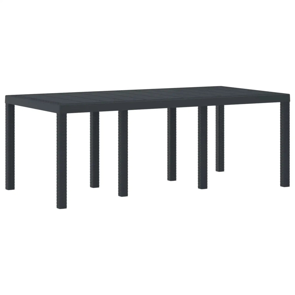 Set da Pranzo per Giardino 9 pcs Antracite Polipropilene