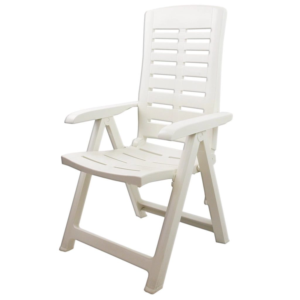 MAURY'S POLTRONA PIEGHEVOLE YUMA IN RESINA A 5 POSIZIONI IN COLORE BIANCO 60 X 61 X 109 CM