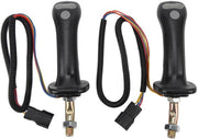 Joystick manubrii ergonomici - 2 pezzi - manubrio graffiera - compatibile con Doosan DH DX150 215 225 300 370-9C - di alta qualità ABS/Aluminium - duraturo e confortevole