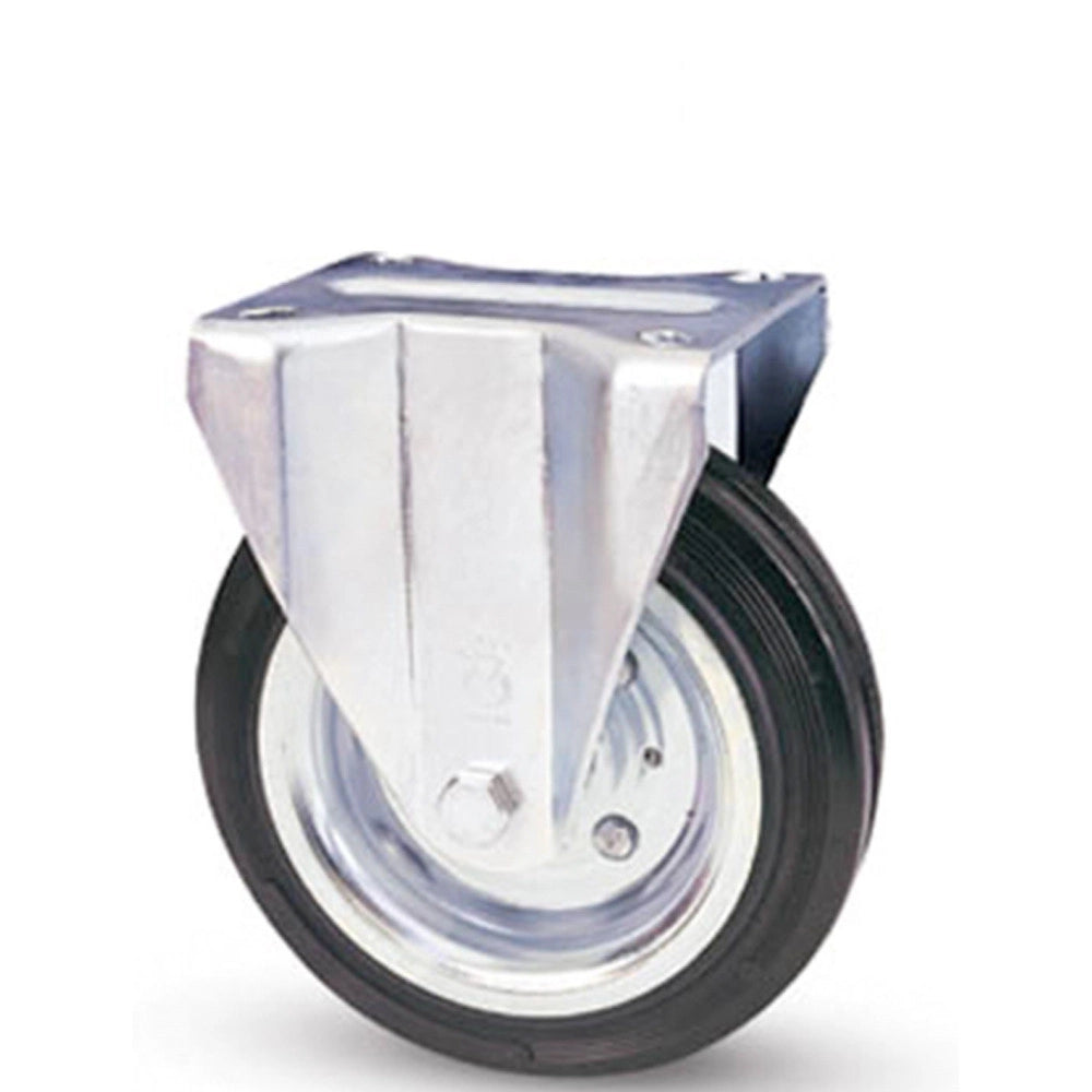 Trade Shop - Ruota Avo Con Rivestimento In Gomma Piastra Flangia In Acciaio Per Carrelli Prof -    -100   -