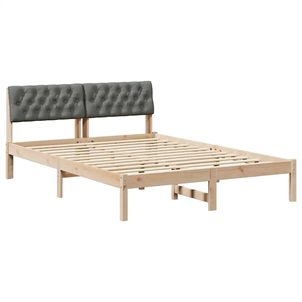 Letto matrimoniale | Letto per adulti | Struttura del Letto marrone e grigio scuro 160 x 200 cm