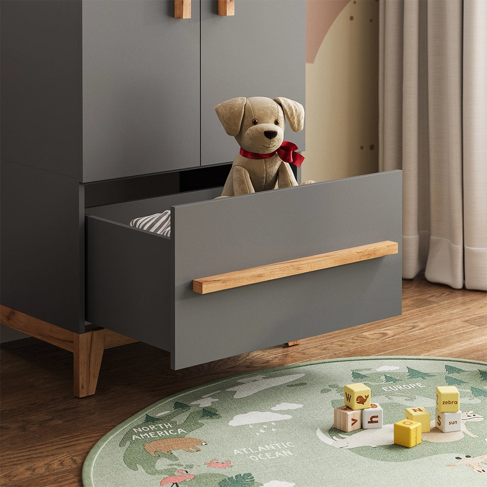 Vitalispa Set per cameretta Grigio/quercia Set di 4