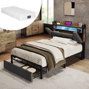letto imbottito lino grigio 90 x 200 cm