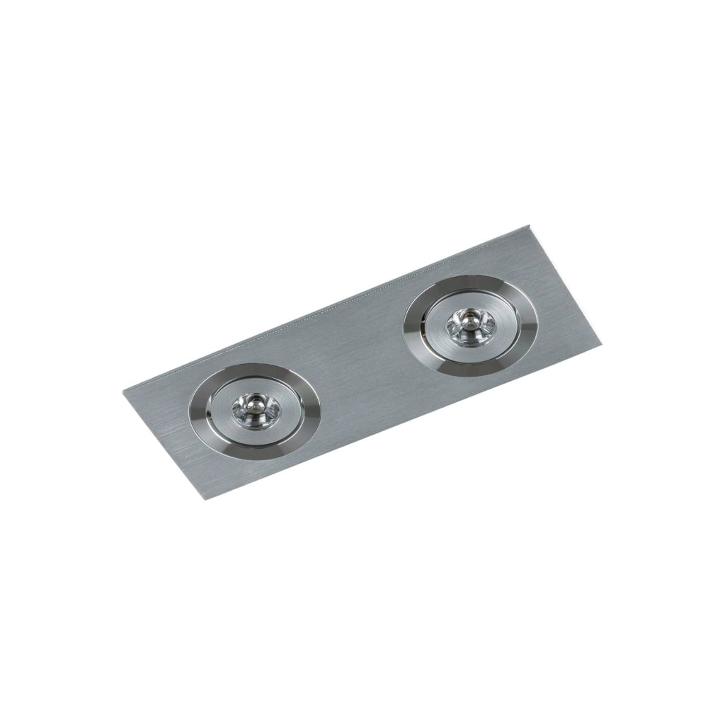 Faretto da incasso Italux Fiamma LED 2x2W satinato