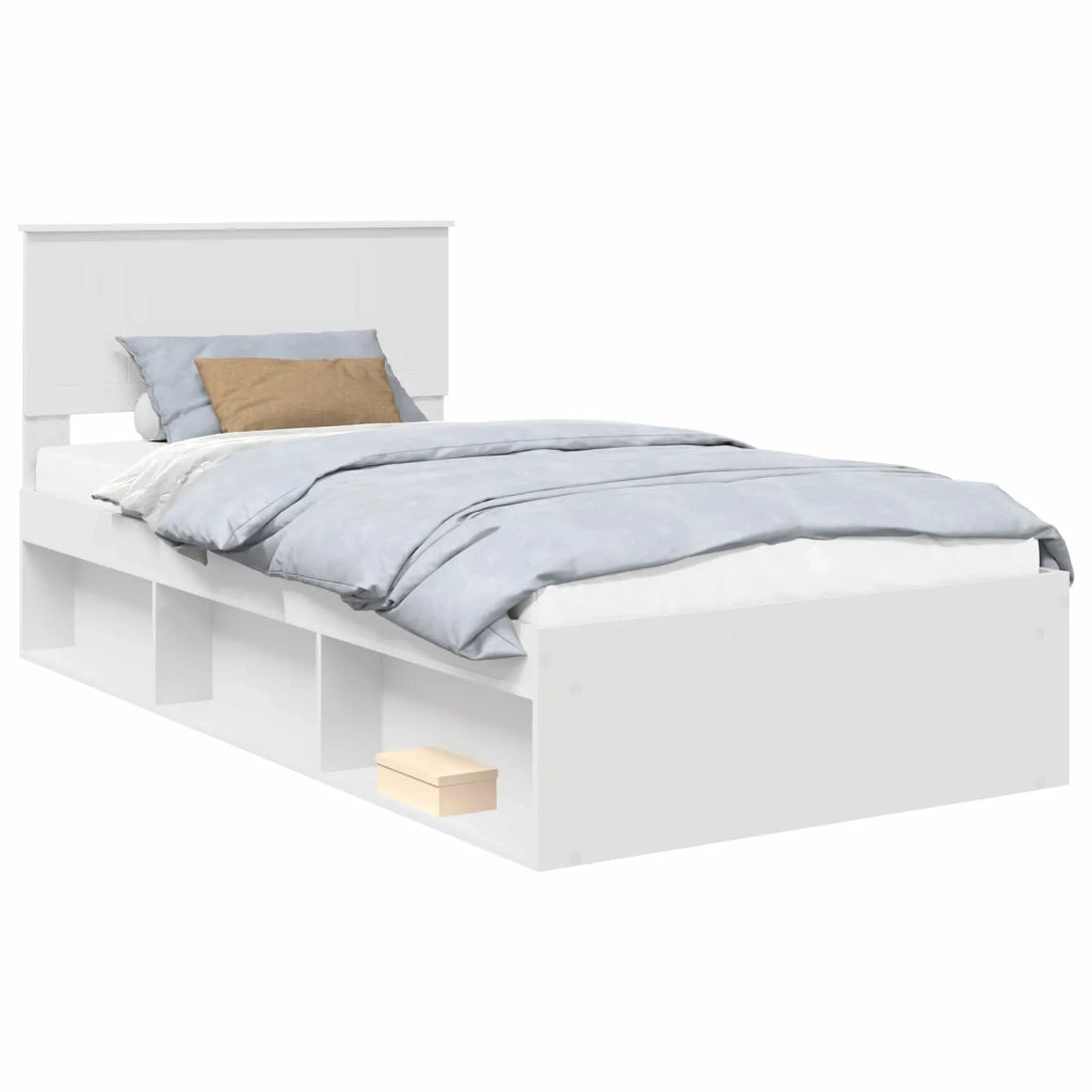 Struttura del letto Bianco 100 x 200 cm Pino massello 3410636
