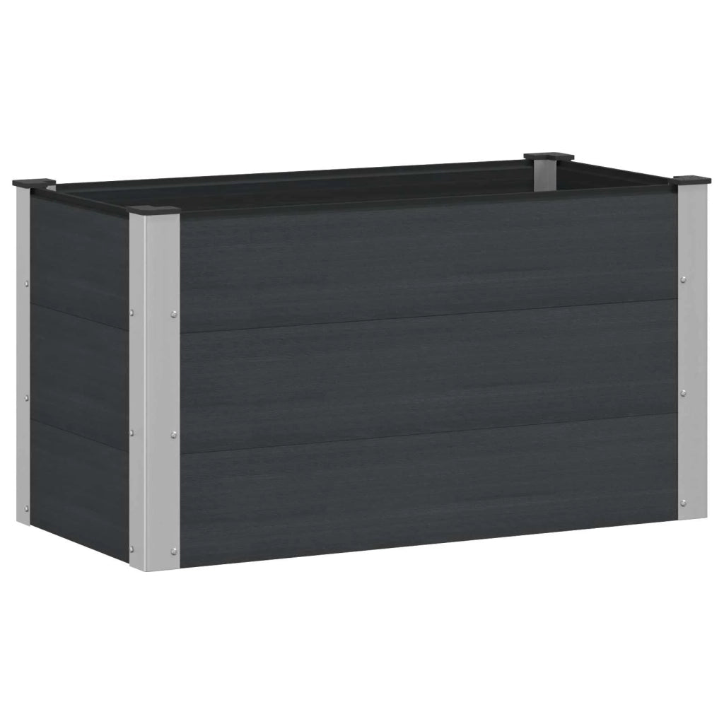 Letto rialzato da giardino Nero 100 x 50 x 54 cm 42038976