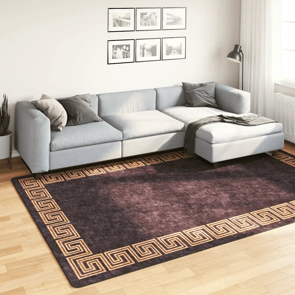 Tappeto del soggiorno | Tappeto Lavabile 190x300 cm Nero e Oro