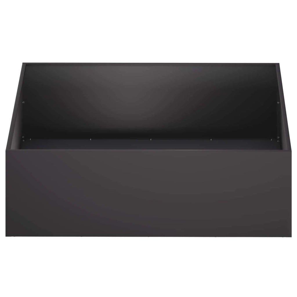 Vaso da giardino 2 pz Nero 100 x 100 x 30 cm 8005079