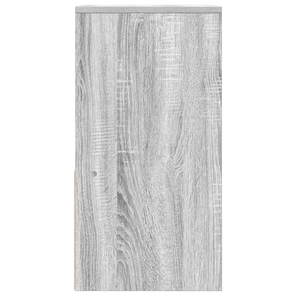 Comodini con Cassetto 2 pz-Set di 2 Tavolino da notte Grigio Sonoma 35x34x66,5 cm
