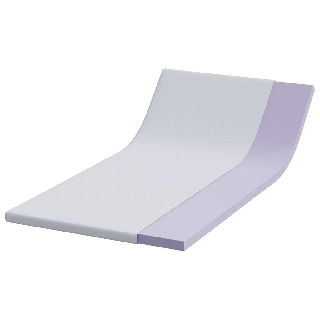 Topper per materasso-Materassino Bianco 100 x 200 cm Tessuto Jacquard 835193
