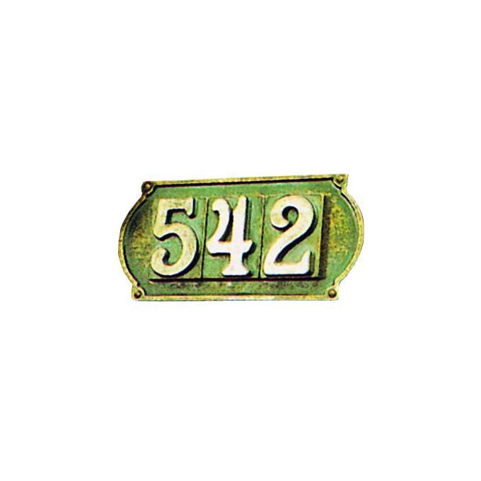 Alubox 2747430 Targa Portanumeri Ottone Lucido 3 Posti 26x12 cm colore Ottone Lucido