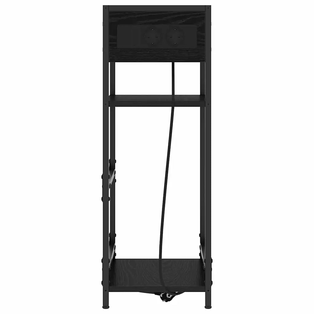 Armadio da Notte Rovere Nero 40 x 27 x 76 cm Legno multistrato 859570