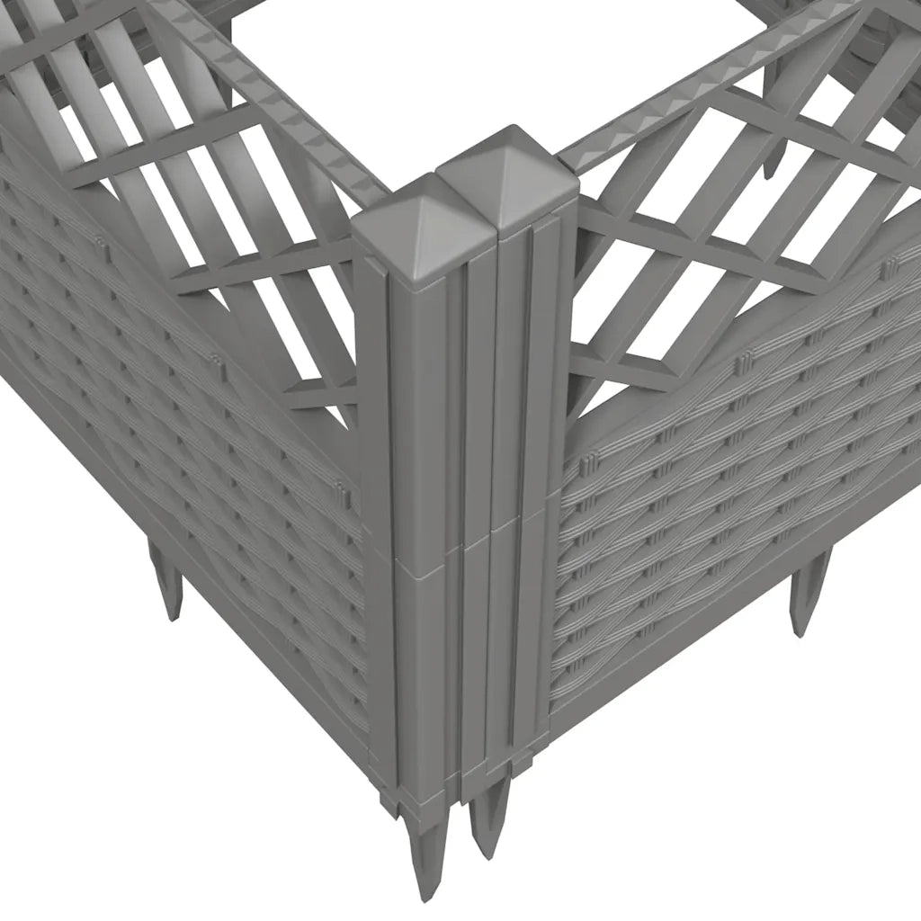 Fioriera Giardino Picchetti Grigio Chiaro 363,5x43,5x43,5 cm PP 368028