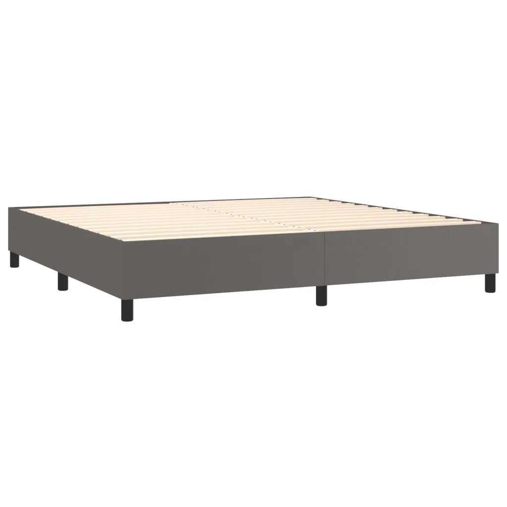 Giroletto a Molle con Materasso Grgio 200x200 cm in Similpelle 3142867