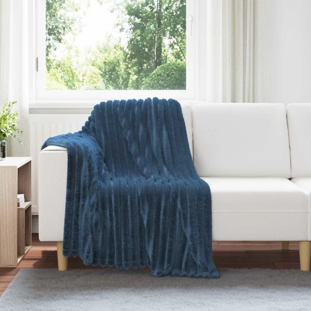 Coperte da Pile 6 pcs Blu navy 150 x 130 cm Panno 42016881