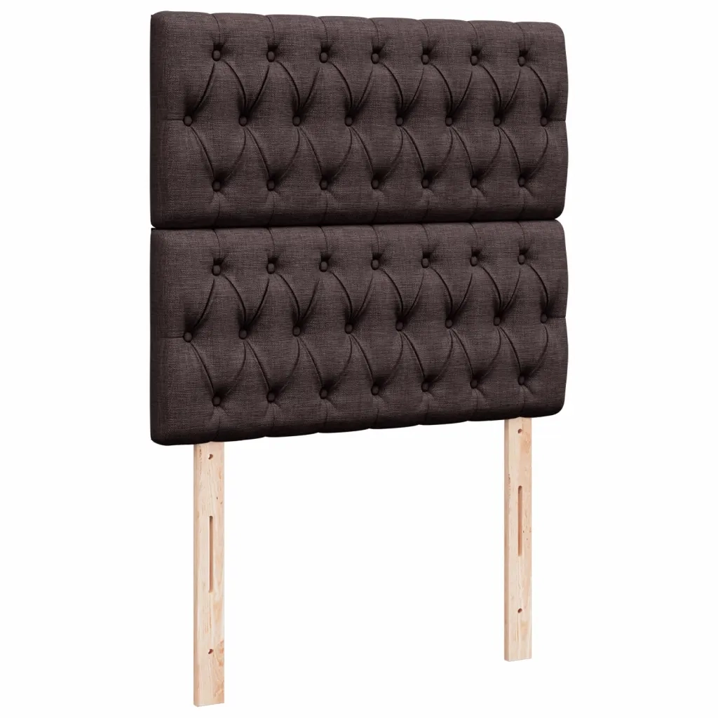 Giroletto a Molle con Materasso Marrone Scuro 90x200 cm Tessuto 3293473