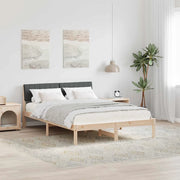 Struttura del Letto marrone e grigio scuro 135 x 190 cm 878690