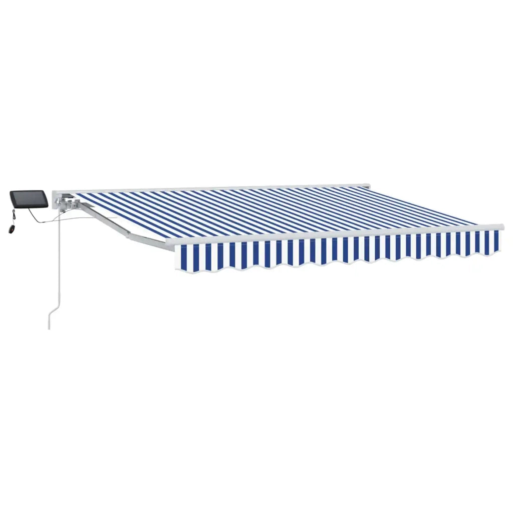 Cornice per Tenda Manuale con LED Blu e Bianco 2,5 x 2 m 3420496