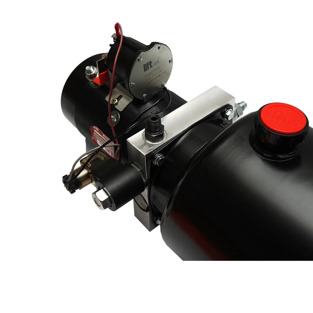 Pompa idraulica per ribaltabile 12V, 1,6kW 160 bar con serbatoio in metallo 10L