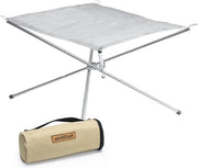 Focolare da campeggio e giardino pieghevole e trasportabile con design in acciaio inossidabile.