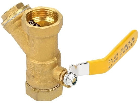 Struttura Y per Filtraggio 1 Pollice - Zeef a Y in Ottone - Gas/Ossigeno/Metano - Leggero - Struttura semplice - Facile da Pulire - Filtro