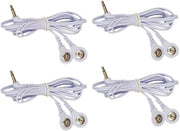 Cavi di collegamento per elettrodi TENS - 4 pezzi, connettore 3,5 mm a connettore 3,5 mm a scatto