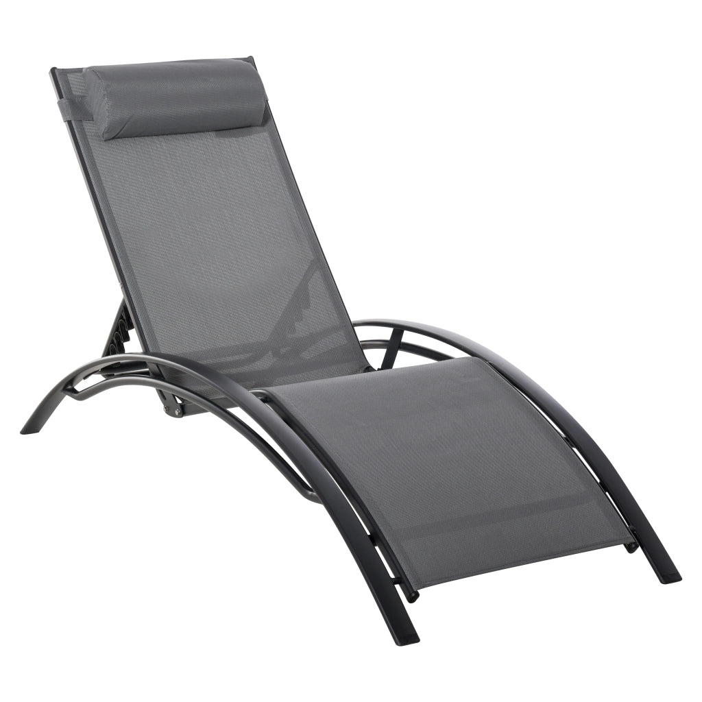 Sdraio da Giardino 5 Posizioni con Cuscino ¨C Minimal ¨C Alluminio Grigio