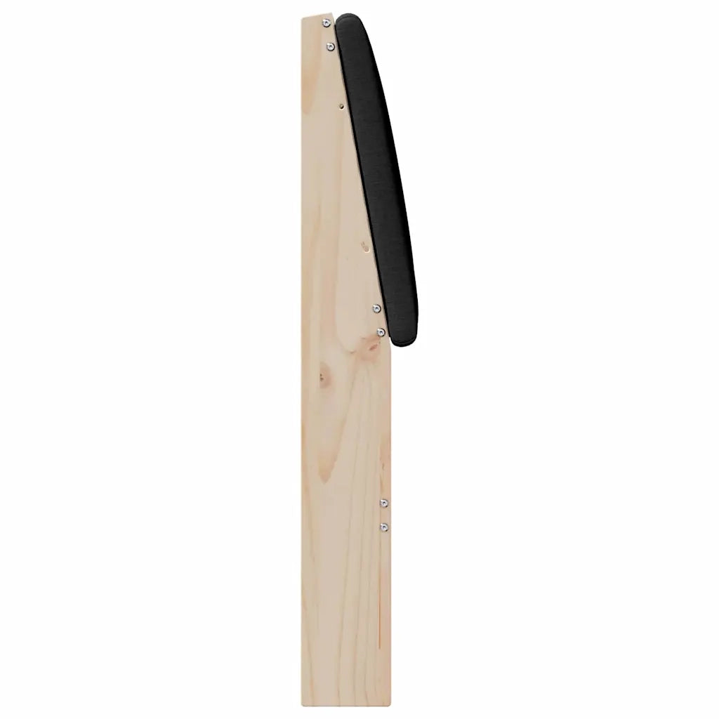 Testiera | Testata imbottita Nero 120 cm Pino massello