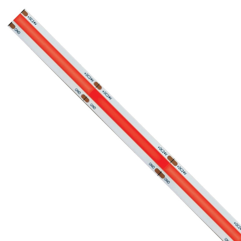 Striscia led COB monocolore da 15W/MT 24V - Bobina da 5m - Rosso