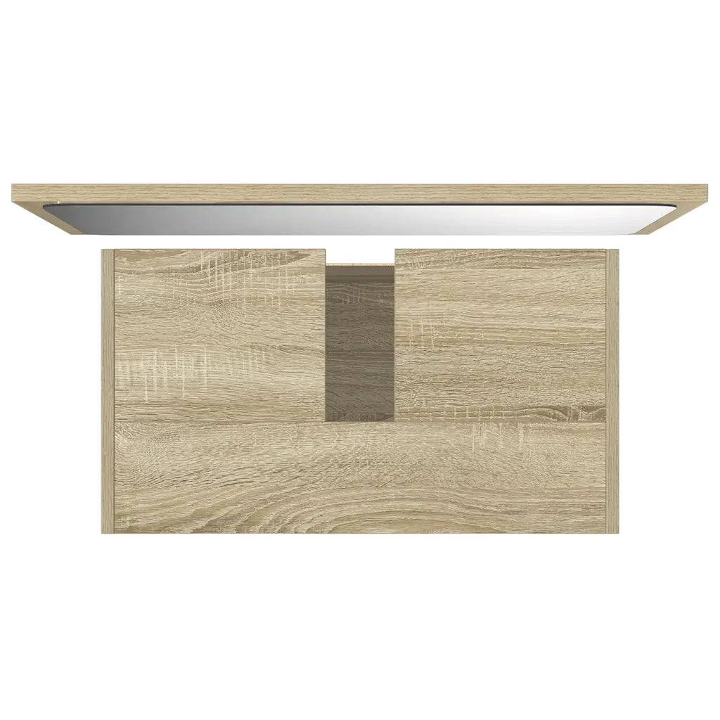 Set Mobili da Bagno | Armadio da bagno 2 pz Rovere Sonoma in Legno Multistrato