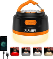 Lanterna da Campeggio con Batteria Ricaricabile 5200mAh per Esterni - Arancione