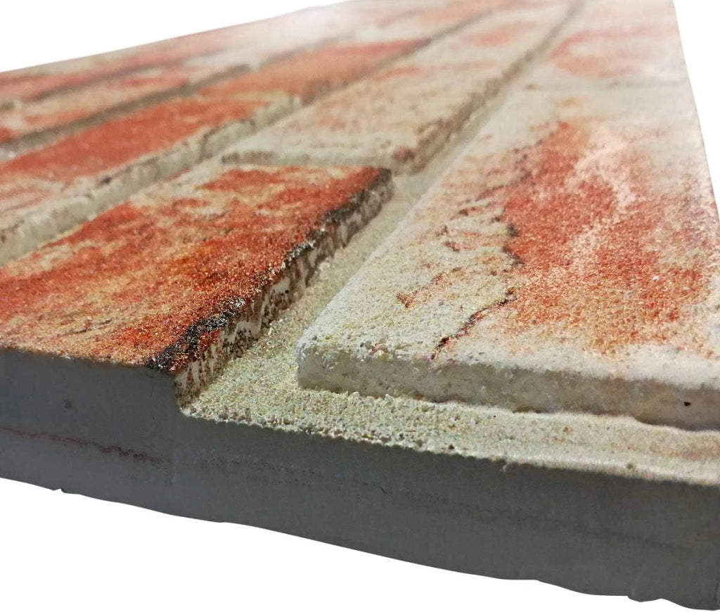 RETAIL BOX da 10 pannelli (5 MQ) - MATTONCINO ROSSO pannello finto mattone in EPS Resinato Misura 100x50 Cm spessore 2 cm