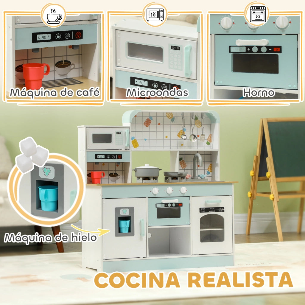Casetta da Cucina per Bambini con Accessori ¨C Zephmum ¨C Bianco