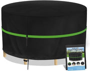 Ottomano 420D Oxford - Tazza da giardino rotonda, resistente, impermeabile, resistente al vento, anti UV - 128 x 71 cm