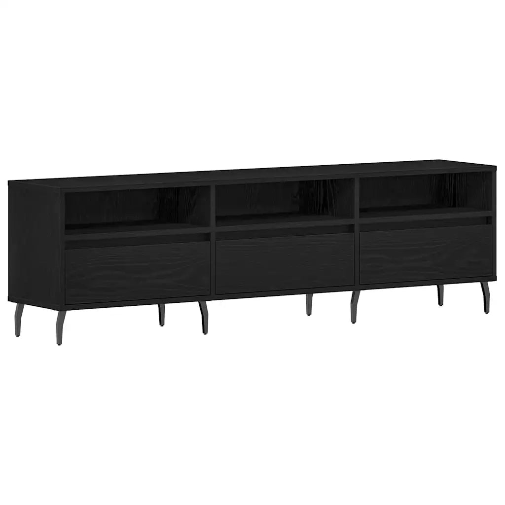 Mobile TV-Credenza per TV-Console TV Rovere Nero 150 x 30 x 44,5 cm Legno multistrato 754224