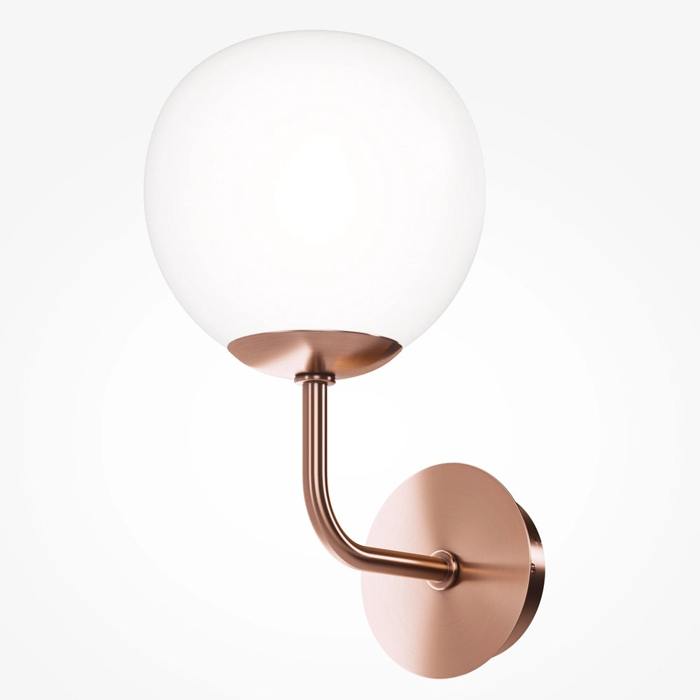 Applique Maytoni Erich MOD221 rame sfera vetro bianca