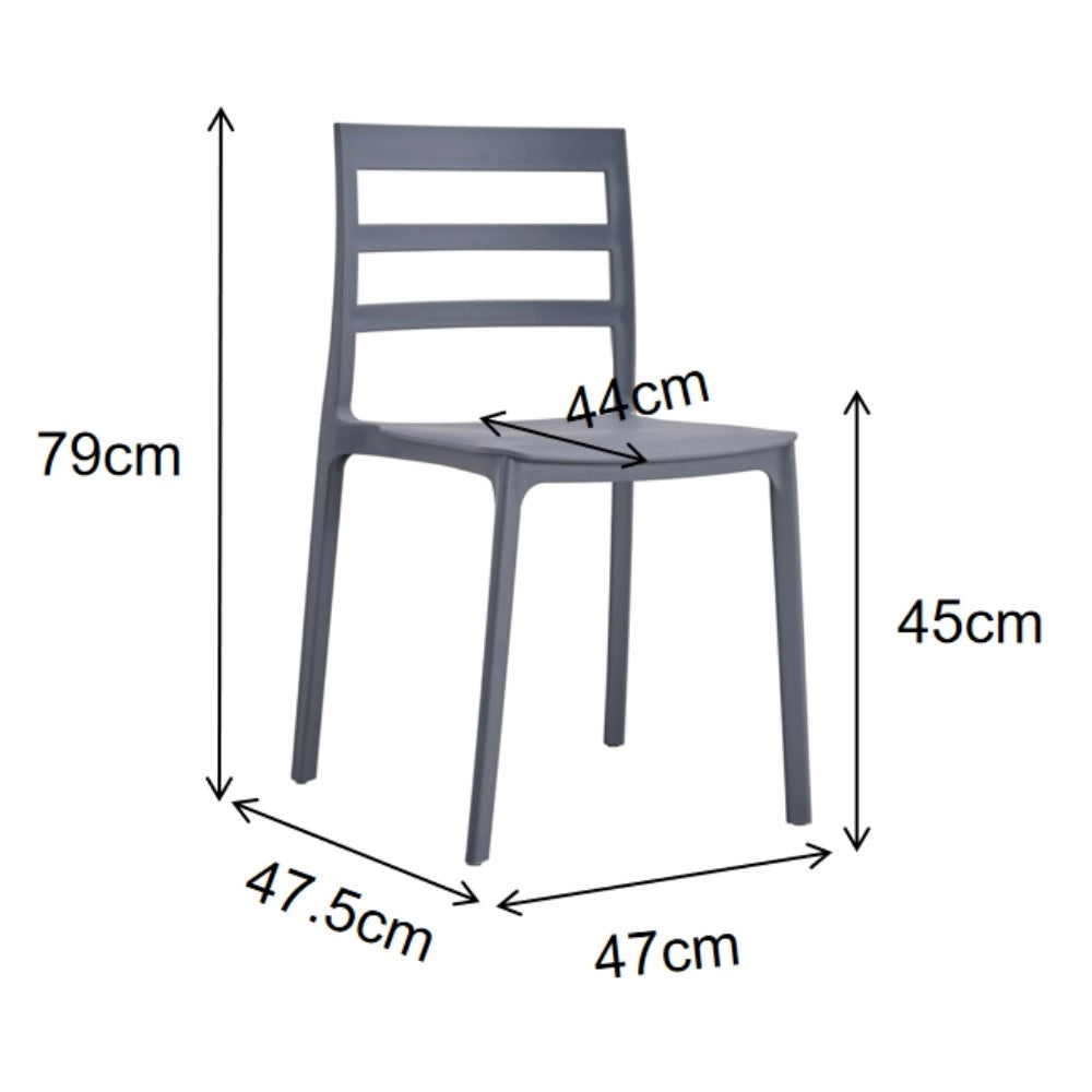 Sedia polipropilene 47x47,5x79 cm bianca
