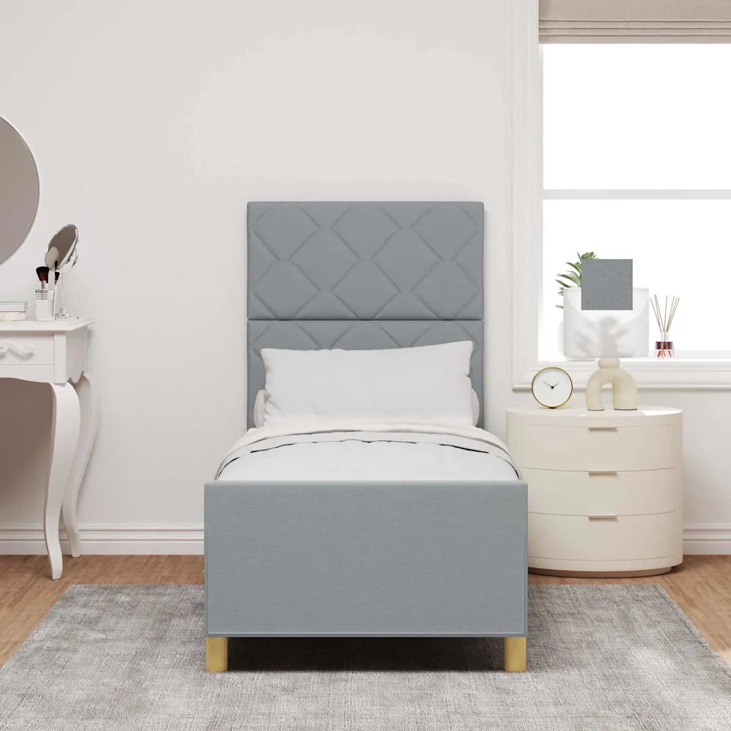 Struttura del letto Grigio chiaro 80 x 200 cm Tessuto 3344760