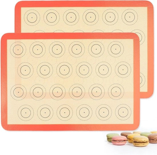 Matte antiaderente per biscotti e macarons - 2 foglietti non aderenti per forno