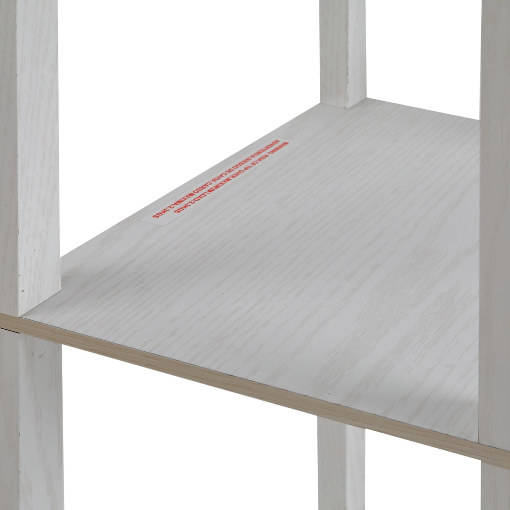 Lampada da Terra con Scaffale ¨C Xylo ¨C 3 Ripiani Legno MDF Bianco 26x26x160cm