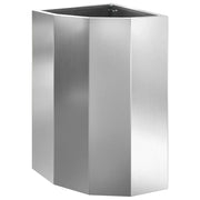 Fioriere | Cassetta per fiori | Vaso d'angolo Argento 30 x 30 x 50 cm Acciaio zincato