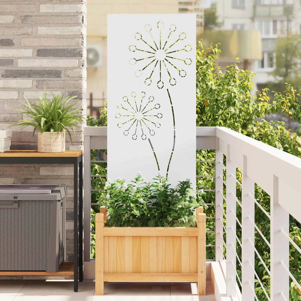 Schermo per privacy in giardino Traforo Bianco 50 x 140 cm 876302