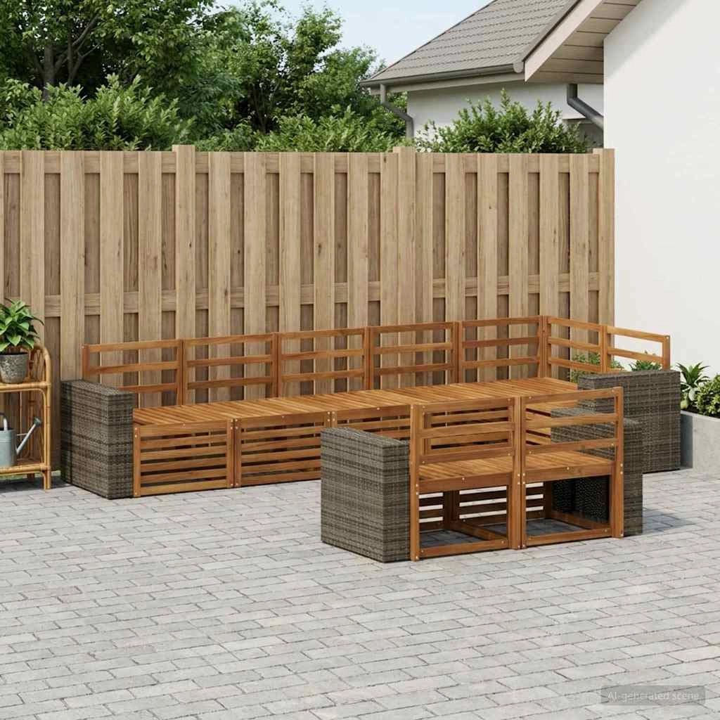 Set di divani da esterno 8 pz Poliestere 3384515